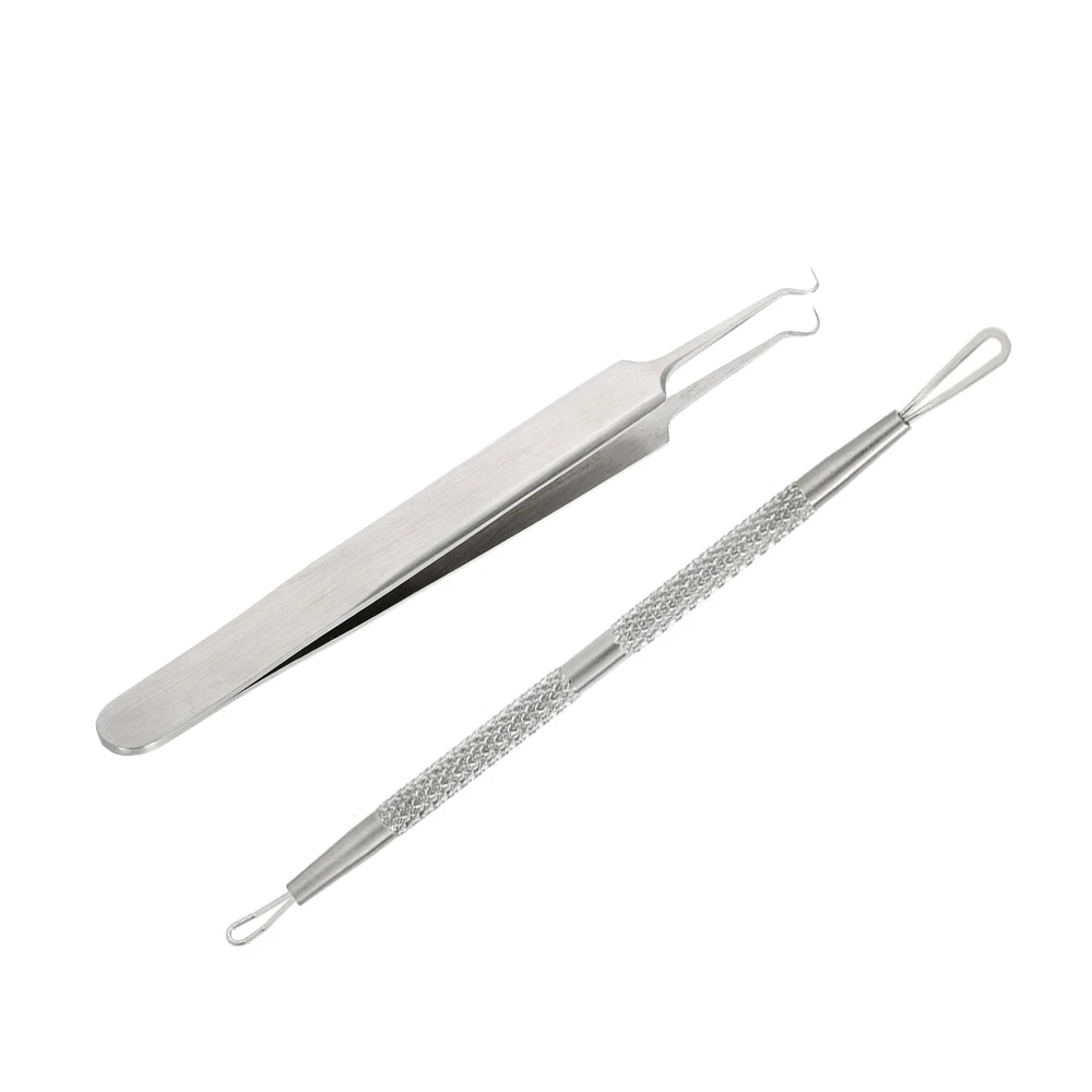 2Pcs/Set Facial Blackhead Remover Stainless Steel Curved Acne Clip Tweezer Pimple Comedone Blemish Extractor Skin Acne Needle
2Pcs/Set Facial Blackhead Remover Stainless Steel Curved Acne Clip Tweezer Pimple Comedone Blemish Extractor Skin Acne Needle