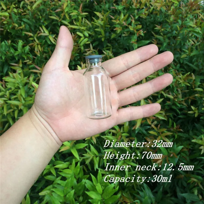 50pcs 32x70x12.5 mm Small Injection Glass Bottles with Rubber Stopper DIY 30ml Medical Glass Vials Jars
50pcs 32x70x12.5 mm Small Injection Glass Bottles with Rubber Stopper DIY 30ml Medical Glass Vials Jars