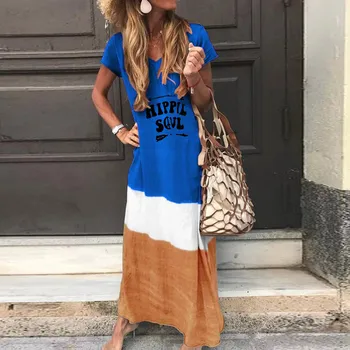 Women Plus Size Daily Tie-dyed Color Block Loose V Neck Short Sleeve Maxi Dress
Women Plus Size Daily Tie-dyed Color Block Loose V Neck Short Sleeve Maxi Dress