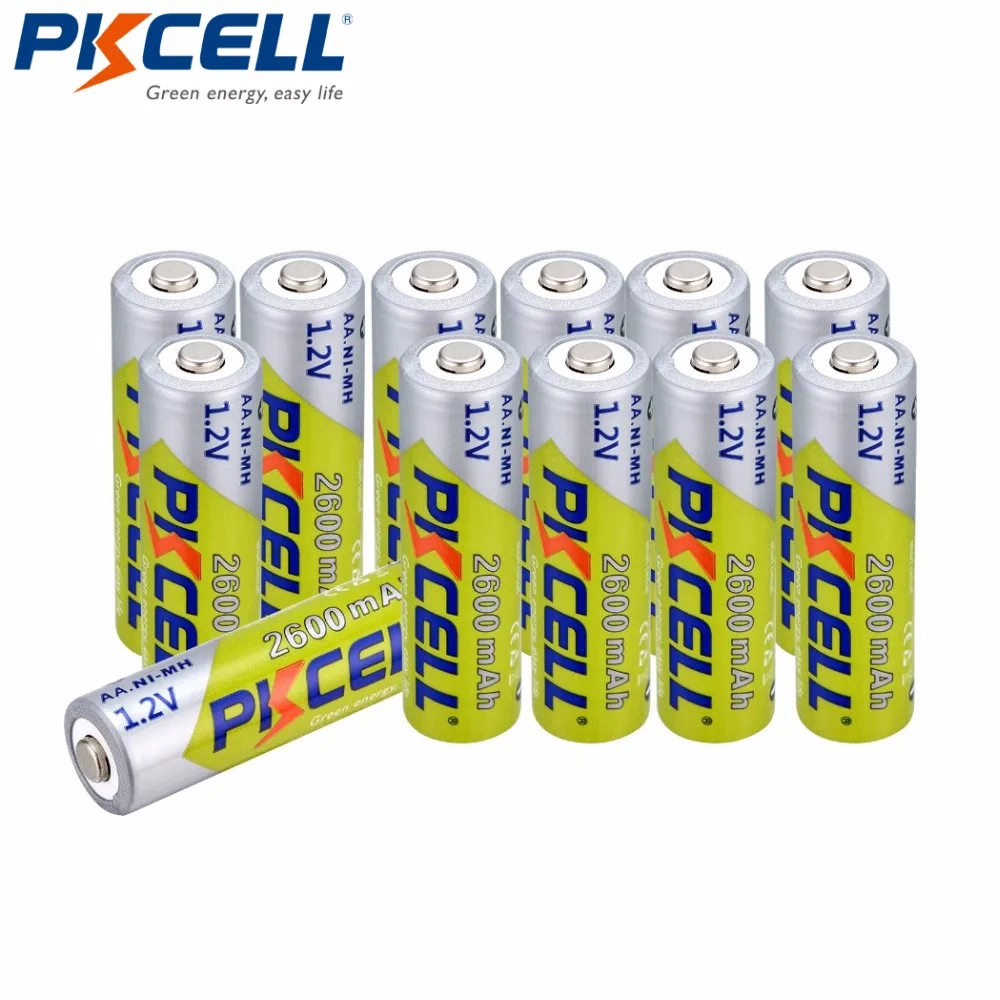 12Pcs PKCELL AA Battery Ni-MH 2A 2600mAh 1.2V AA Rechargeable Battery Batteries Baterias Bateria
12Pcs PKCELL AA Battery Ni-MH 2A 2600mAh 1.2V AA Rechargeable Battery Batteries Baterias Bateria
