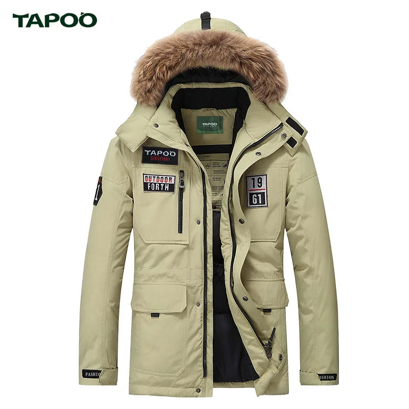 Tapoo Mens Down Coats Polyester Winter Jackets Thick Casual Outerwear Windproof Handsome Warm Regular Parkas And Coats Hooded
Tapoo Mens Down Coats Polyester Winter Jackets Thick Casual Outerwear Windproof Handsome Warm Regular Parkas And Coats Hooded