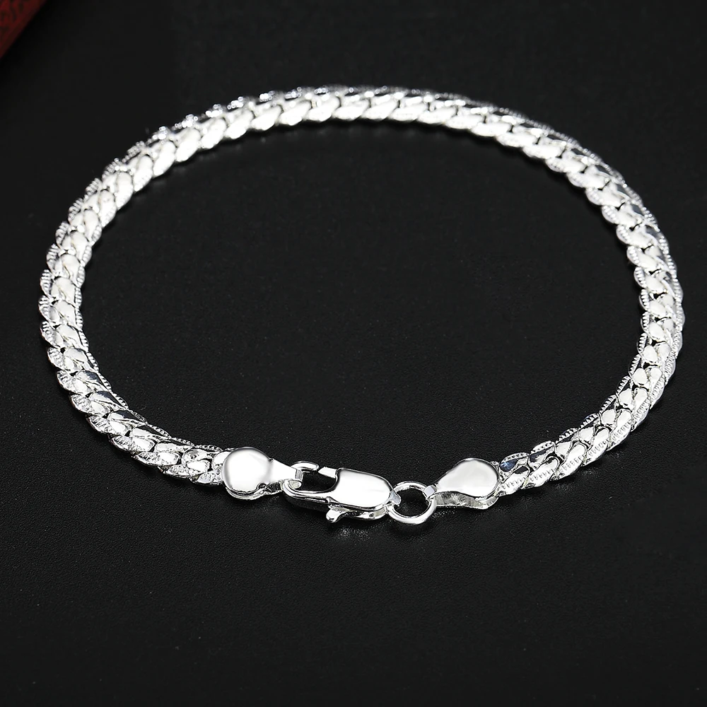Beautiful Elegant wedding women men silver color 5MM Snake Bracelet high quality fashion classic jewelry H199 gift wholesale
Beautiful Elegant wedding women men silver color 5MM Snake Bracelet high quality fashion classic jewelry H199 gift wholesale