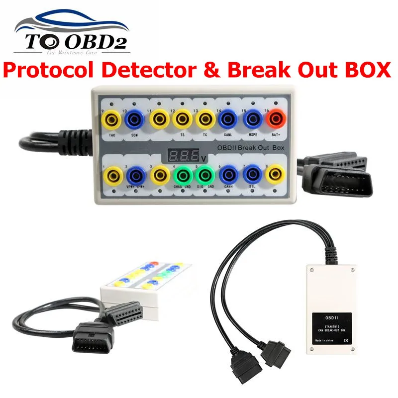 OBDII Breakout Box OBD OBD2 Protocol Detector & Break Out Box Car Auto Car Test Box Hot Selling
OBDII Breakout Box OBD OBD2 Protocol Detector & Break Out Box Car Auto Car Test Box Hot Selling