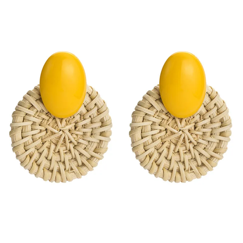 Weave Rattan Female Stud Earrings Boho Push-back Brand New Design Autumn Lovely aretes Alloy Top Stud brincos ET659
Weave Rattan Female Stud Earrings Boho Push-back Brand New Design Autumn Lovely aretes Alloy Top Stud brincos ET659