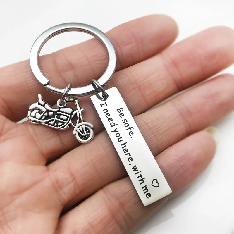 Car Key Rings Slogan "Drive Safe, Love you" Stainless Steel Motorcycle Car Key Chain Fobs Gift for Valentine Days with Box
Car Key Rings Slogan "Drive Safe, Love you" Stainless Steel Motorcycle Car Key Chain Fobs Gift for Valentine Days with Box