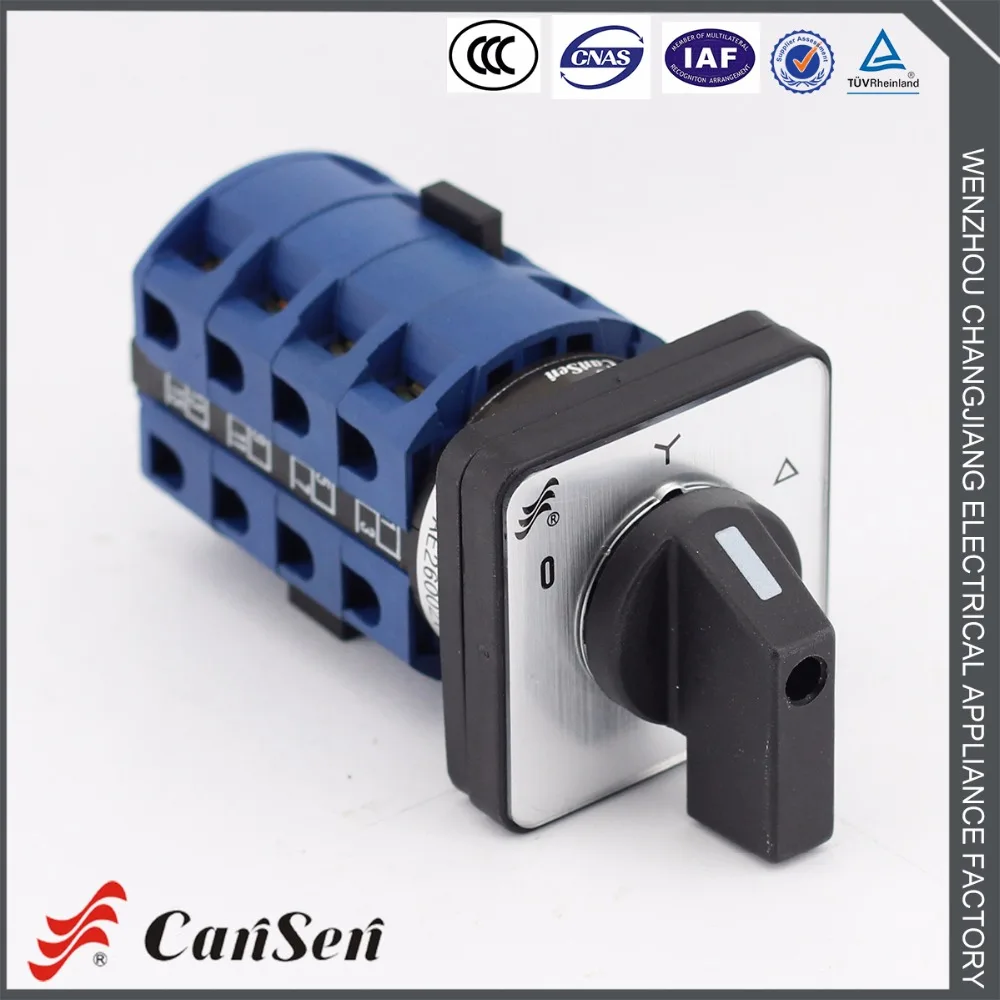 CANSEN LW26-20 20A Cam Switch AC 440V Ui 690V 3 position Star-delta 16 terminals
CANSEN LW26-20 20A Cam Switch AC 440V Ui 690V 3 position Star-delta 16 terminals
