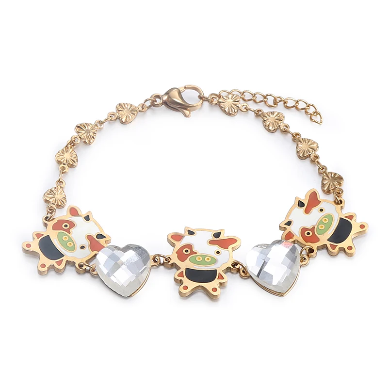 charm women jewelry hot sale wholesale stainless steel bracelet lovely pig with white zircon gold color chain bracelet Br040211
charm women jewelry hot sale wholesale stainless steel bracelet lovely pig with white zircon gold color chain bracelet Br040211