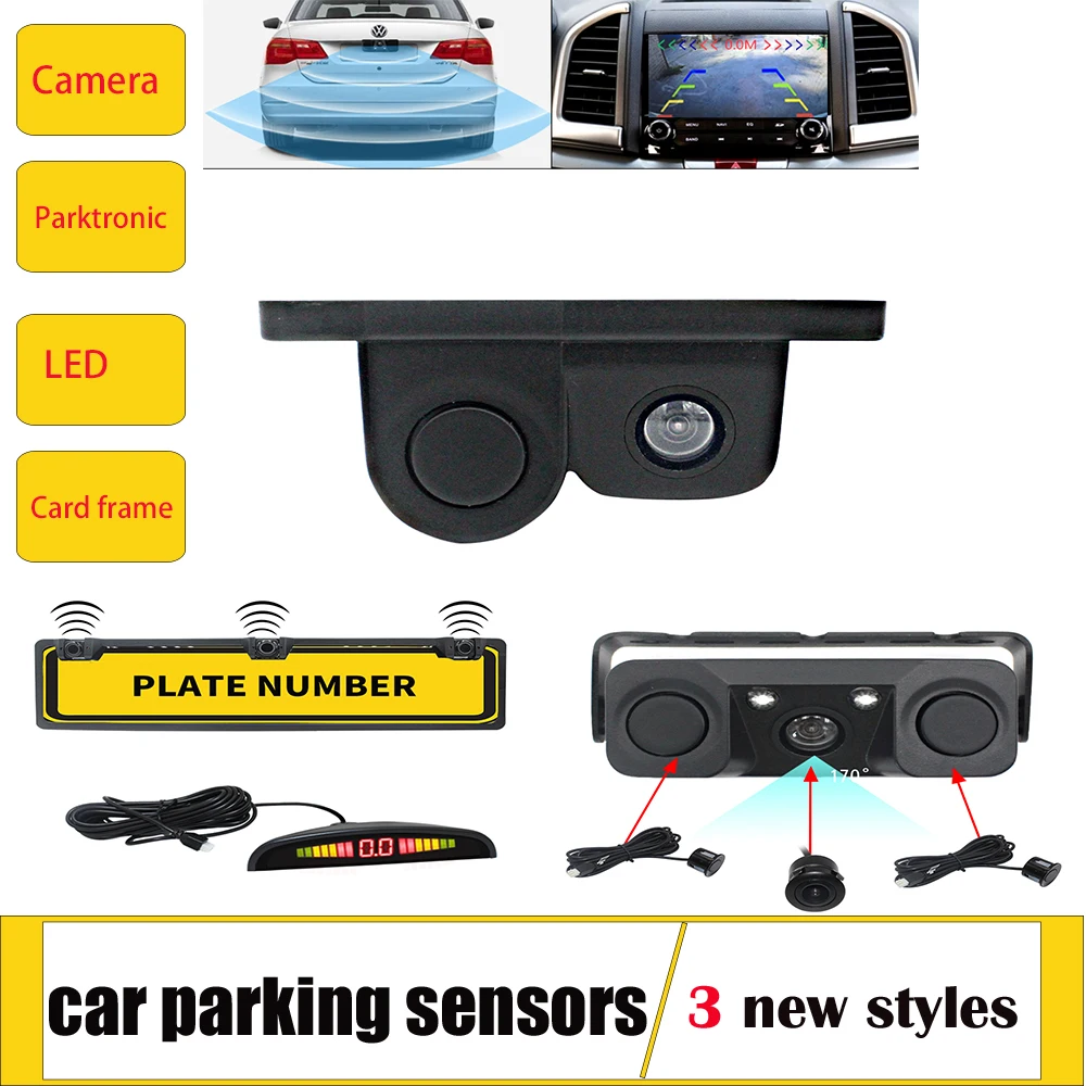3 In 1 Parktronic Parking Sensor With Camera License Plate Frame LED Screen Buzzer Intelligent Waterproof Camera Reversing Alarm
3 In 1 Parktronic Parking Sensor With Camera License Plate Frame LED Screen Buzzer Intelligent Waterproof Camera Reversing Alarm