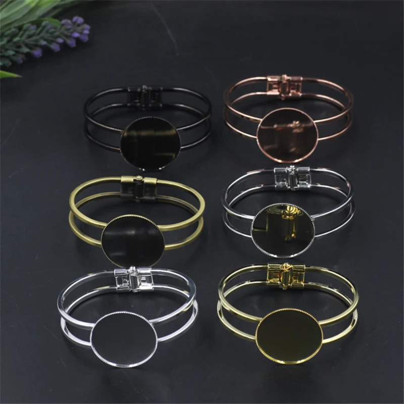 BoYuTe 5 Pieces Round 20MM 25MM 30MM Cabochon Bracelet Base DIY Hand Mase Bangle Blanks Tray Bezel Jewelry Accessories
BoYuTe 5 Pieces Round 20MM 25MM 30MM Cabochon Bracelet Base DIY Hand Mase Bangle Blanks Tray Bezel Jewelry Accessories