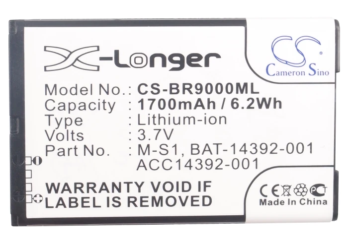 Cameron Sino 1700mAh Battery For BLACKBERRY For Onyx, For Bold 9000, 9030, 9220, 9630, 9630 World Edition, 9700, 9780, etc
Cameron Sino 1700mAh Battery For BLACKBERRY For Onyx, For Bold 9000, 9030, 9220, 9630, 9630 World Edition, 9700, 9780, etc
