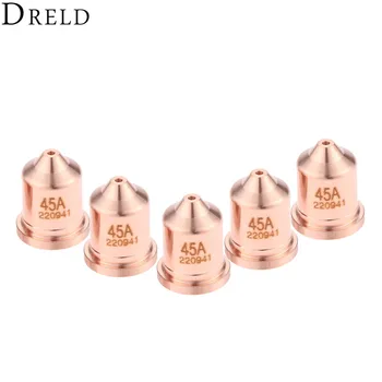 DRELD 5pcs 45A Nozzle 220941 for 65 85 Plasma Cutting Torch Consumables Drag-cut/ Mechanized/Unshielded Processes
DRELD 5pcs 45A Nozzle 220941 for 65 85 Plasma Cutting Torch Consumables Drag-cut/ Mechanized/Unshielded Processes