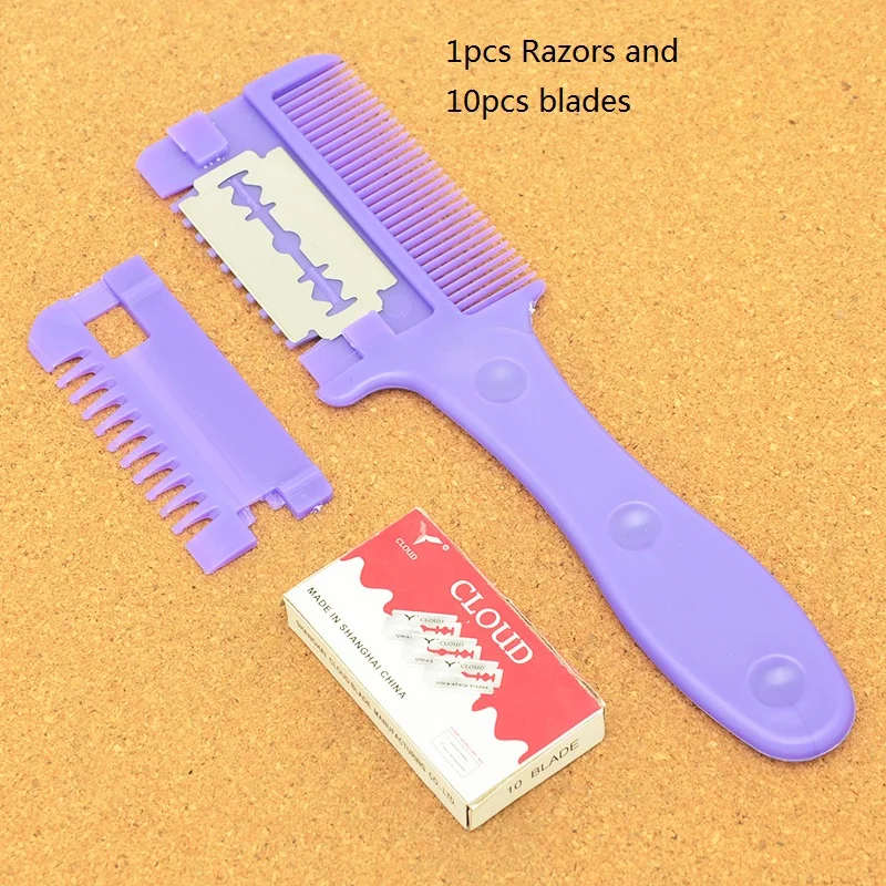Meisha Professional 1Pcs Hair Razor Comb &10pcs Blades Hair Cutting Thinning Comb Home DIY Thinning Trimmer Inside Blades HC0002
Meisha Professional 1Pcs Hair Razor Comb &10pcs Blades Hair Cutting Thinning Comb Home DIY Thinning Trimmer Inside Blades HC0002