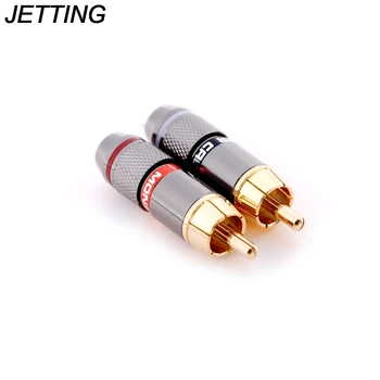 4pcs/lot High quality gold plating RCA connector RCA male plug support 6mm cable wholesale
4pcs/lot High quality gold plating RCA connector RCA male plug support 6mm cable wholesale
