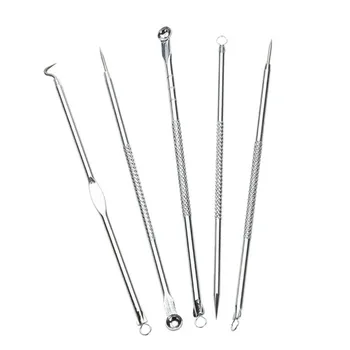 Blackhead Remove 5 Pcs Stainless Steel Double Ended Nobby Pimple Blemish Comedone Acne Extractor Remover Tool Needles Set
Blackhead Remove 5 Pcs Stainless Steel Double Ended Nobby Pimple Blemish Comedone Acne Extractor Remover Tool Needles Set