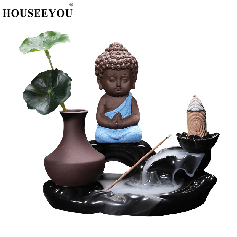 HOUSEEYOU Waterfall Incense Burner Backflow Buddha Incense Holder Censer Home Decor Buddhist Aroma Furnace + 20Pcs Incense Cones
HOUSEEYOU Waterfall Incense Burner Backflow Buddha Incense Holder Censer Home Decor Buddhist Aroma Furnace + 20Pcs Incense Cones