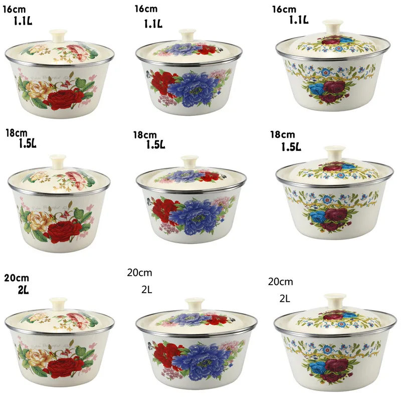 5"6"7"8" Color Enamel Flower Bowl with Lid Vegetables ,Fruits Different Plants Flower Style Enamel Bowls for Home Kitchen Bowls
5"6"7"8" Color Enamel Flower Bowl with Lid Vegetables ,Fruits Different Plants Flower Style Enamel Bowls for Home Kitchen Bowls