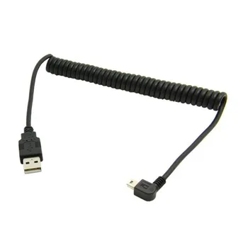 20cm Mini USB Angled Cable Coiled USB A Type Male USB to Mini USB Male 90 Degree 5pin B Connector Spiral Stretch Data Cabel Cord
20cm Mini USB Angled Cable Coiled USB A Type Male USB to Mini USB Male 90 Degree 5pin B Connector Spiral Stretch Data Cabel Cord