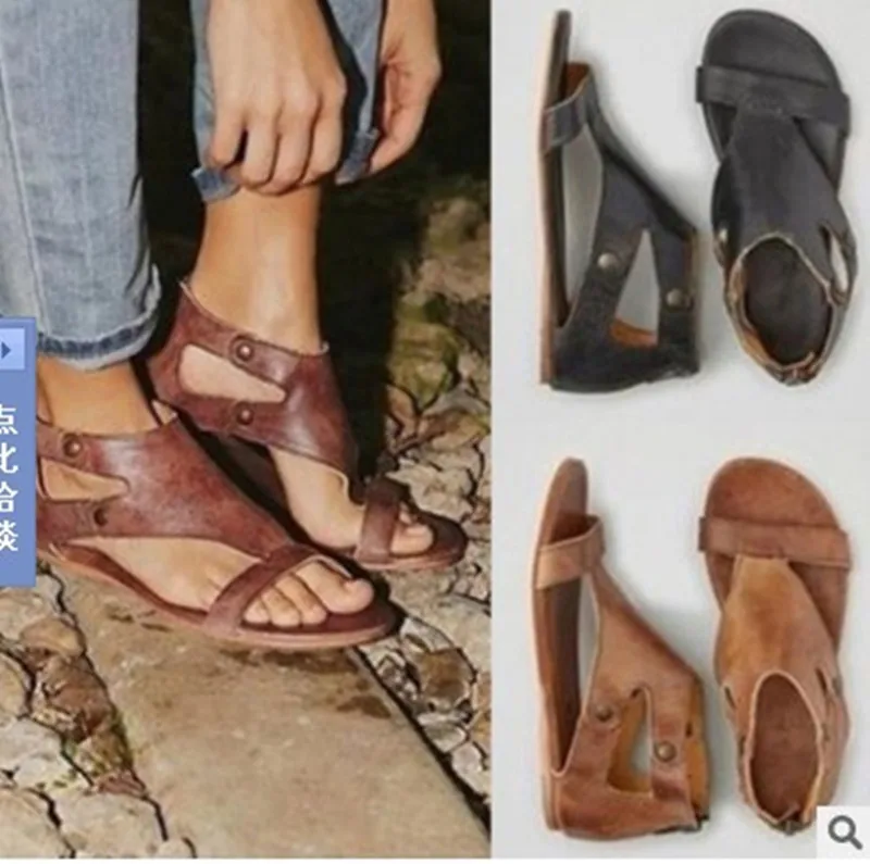 XingDeng Summer Flat European Rivets Gladiator Sandals Shoes Ladis Party Office Zip Sandal Shoes Big Size 35-43
XingDeng Summer Flat European Rivets Gladiator Sandals Shoes Ladis Party Office Zip Sandal Shoes Big Size 35-43