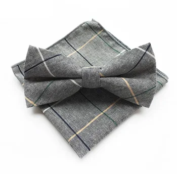 Mens Cotton Business 25*25CM Gray Plaid Men's Handkerchiefs Bowtie Set Pocket Square Corbatas Hombre Pajarita Wedding
Mens Cotton Business 25*25CM Gray Plaid Men's Handkerchiefs Bowtie Set Pocket Square Corbatas Hombre Pajarita Wedding