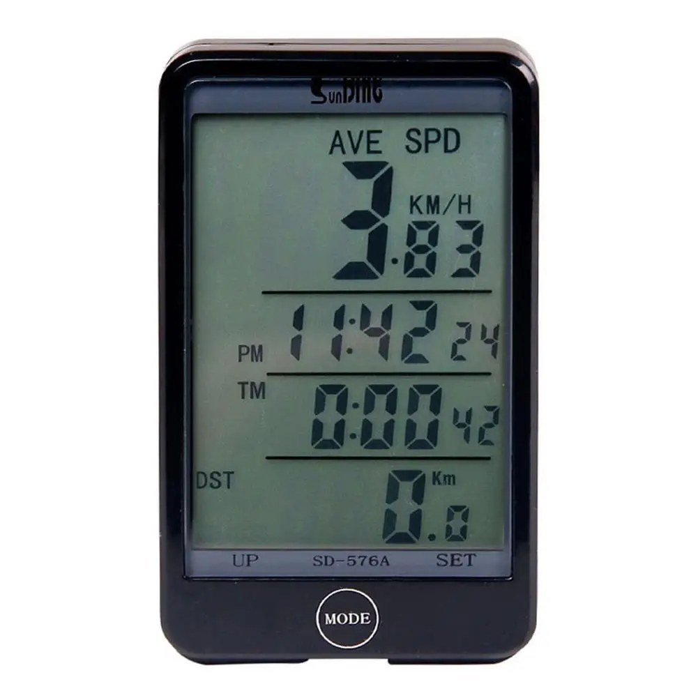 Bicycle Cyclocomputer Wired Wireless English Luminous Mountain Bike Speedometer