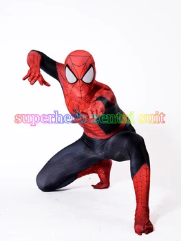 

2017 Spiderman Costume 3D Printed Lycra Spandex Spider-man Superhero Costume For Halloween Cosplay Zentai Suit Kids/Adult