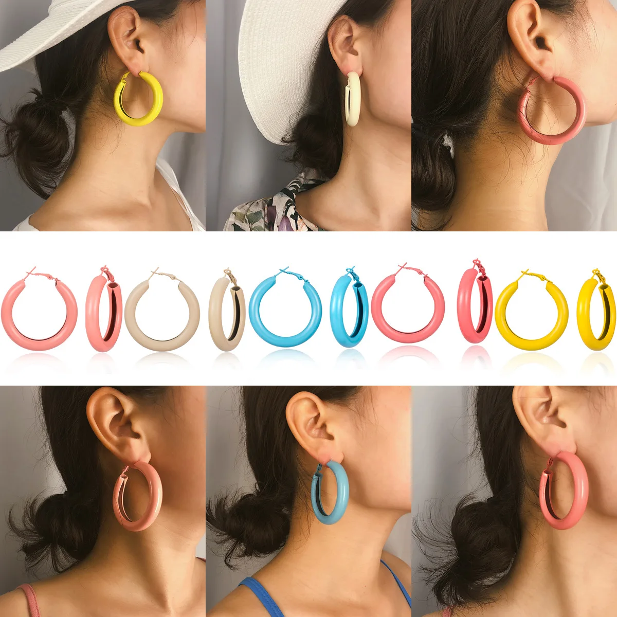 New Arrive Candy Color Hoop Earrings for Women Metal Geometric Round Tube Earring Female 2019 Fashion Jewelry Hollow Earings
New Arrive Candy Color Hoop Earrings for Women Metal Geometric Round Tube Earring Female 2019 Fashion Jewelry Hollow Earings