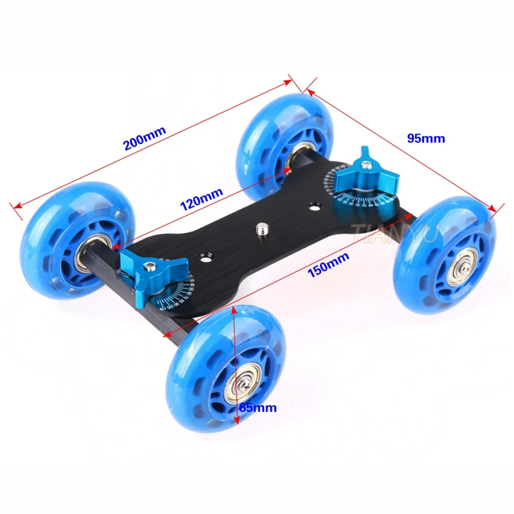 3 Colors Table Top Dolly Mini Car Skater Track Slider Super Mute for DSLR Camera Camcorder Blue Black Red
3 Colors Table Top Dolly Mini Car Skater Track Slider Super Mute for DSLR Camera Camcorder Blue Black Red