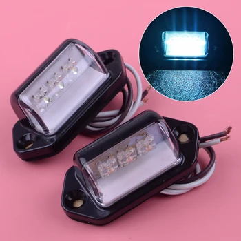 2pcs Waterproof 3 LED White License Number Plate Light Lamp for Car Boat Truck Trailer
2pcs Waterproof 3 LED White License Number Plate Light Lamp for Car Boat Truck Trailer