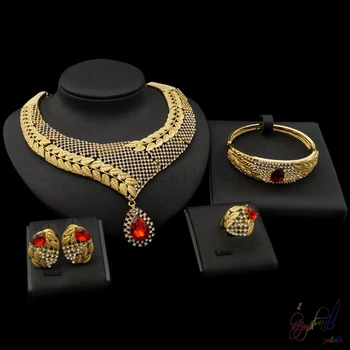 Yulaili Free Shipping 2017 Pakistani Wedding Bridal Jewelry Sets Beautiful Dubai Gold Crystal Jewellery Set
Yulaili Free Shipping 2017 Pakistani Wedding Bridal Jewelry Sets Beautiful Dubai Gold Crystal Jewellery Set