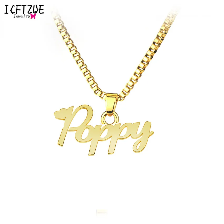 Custom Necklace Women Rock Style Box Chain Signature Chain Bff Jewelry Stainless Steel Gold Pendants Personalized Necklace Gift 
Custom Necklace Women Rock Style Box Chain Signature Chain Bff Jewelry Stainless Steel Gold Pendants Personalized Necklace Gift
