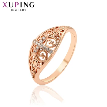 Xuping New Arrival Rose Gold Color Plated Engagement Ring for Women Cross Synthetic Cubic Zirconia Jewelry Gifts 16127
Xuping New Arrival Rose Gold Color Plated Engagement Ring for Women Cross Synthetic Cubic Zirconia Jewelry Gifts 16127