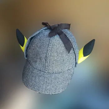 New Pokemon Detective Pikachu cosplay Double Brim Hat lovely casquette cap gray bonnet enfant
New Pokemon Detective Pikachu cosplay Double Brim Hat lovely casquette cap gray bonnet enfant