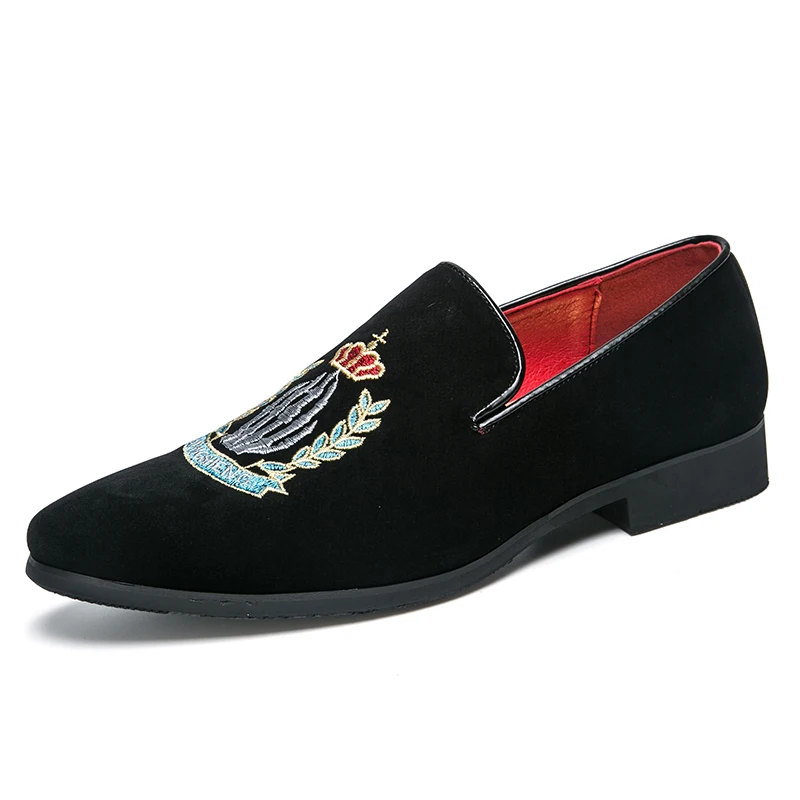 PHERON Colorful Aristocratic Crown Embroidery Men Velvet Shoes Men Smoking Slippers Wedding and Party Men's Classic loafers
PHERON Colorful Aristocratic Crown Embroidery Men Velvet Shoes Men Smoking Slippers Wedding and Party Men's Classic loafers