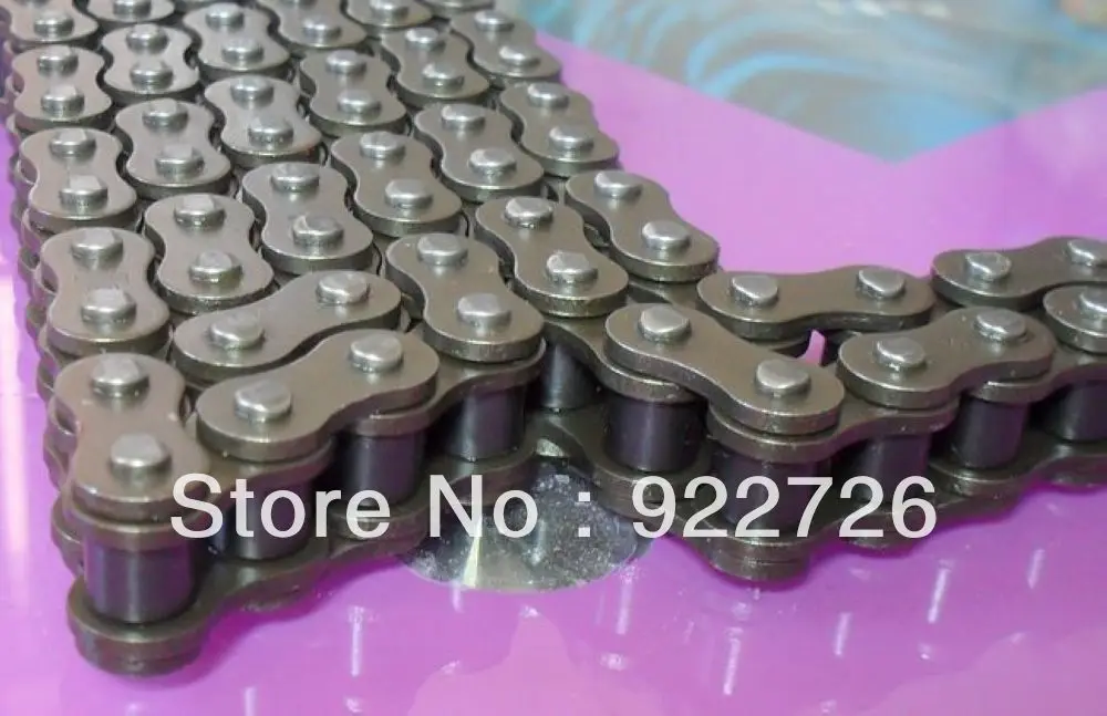 Motorcycle 428H chain 428 chain 120L Universal motorcycle drive chain Carburizing processing technology
Motorcycle 428H chain 428 chain 120L Universal motorcycle drive chain Carburizing processing technology