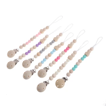 Hot Selling Nipple Holder Beaded Wooden Baby Pacifier Clip Chain Nipple Leash Strap Pacifier Clips Soother Chain Lovley
Hot Selling Nipple Holder Beaded Wooden Baby Pacifier Clip Chain Nipple Leash Strap Pacifier Clips Soother Chain Lovley
