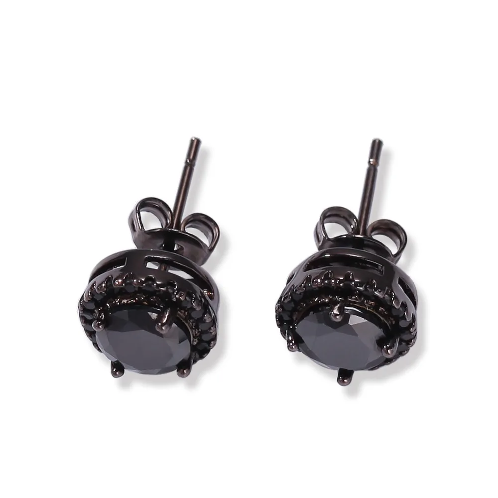 Hip Hop New Four-Claw Men Black Zircon Stud Earrings Round Square Transparent Zircon Stud Earrings
Hip Hop New Four-Claw Men Black Zircon Stud Earrings Round Square Transparent Zircon Stud Earrings