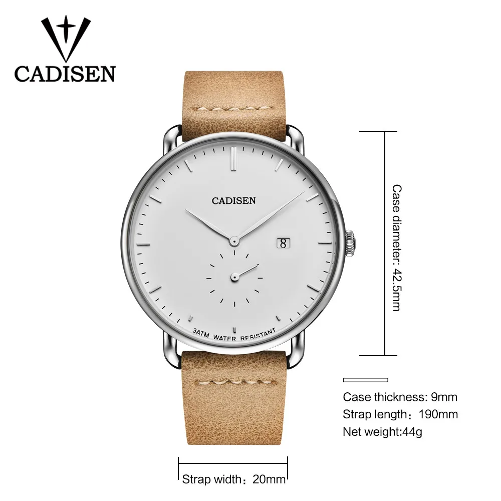New Fashion Mens Watches CADISEN 2037 Militray Sport Quartz Men Watch Leather Waterproof Male Wristwatches Relogio Masculino
New Fashion Mens Watches CADISEN 2037 Militray Sport Quartz Men Watch Leather Waterproof Male Wristwatches Relogio Masculino