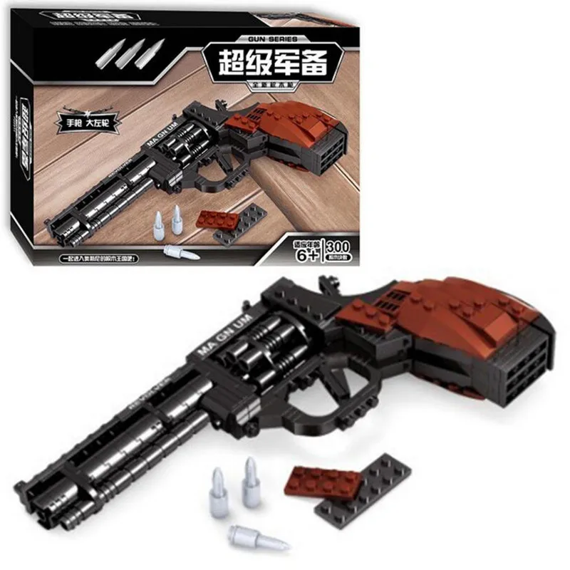 Top Gun Building Blocks Weapon Revolver Pistol Power Gun 300Pcs Enlighten Building Blocks Figures SWAT Building Block Toys Gift 
Top Gun Building Blocks Weapon Revolver Pistol Power Gun 300Pcs Enlighten Building Blocks Figures SWAT Building Block Toys Gift