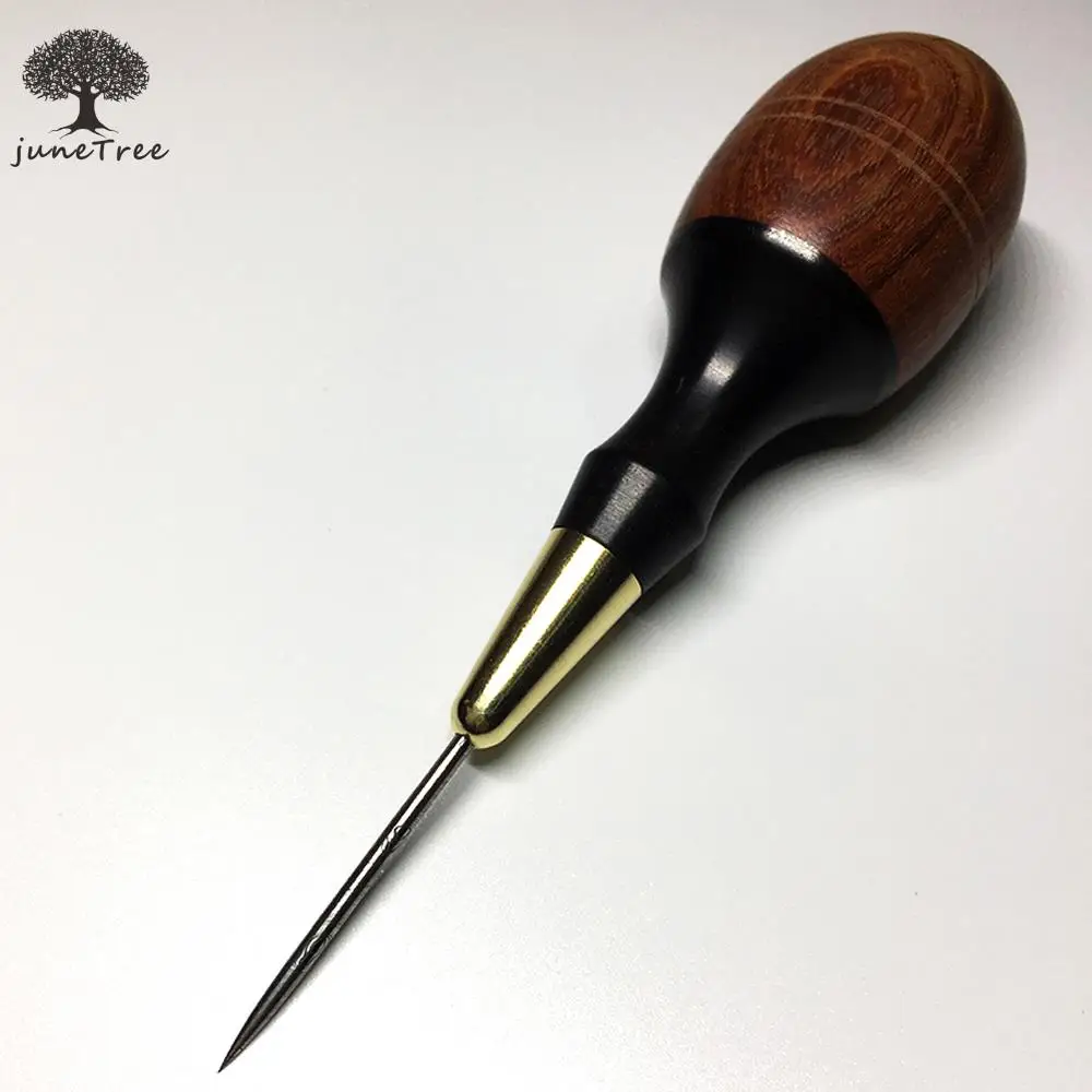 Junetree high quality damascus steel awl with good wooden handle for professional leather craft
Junetree high quality damascus steel awl with good wooden handle for professional leather craft