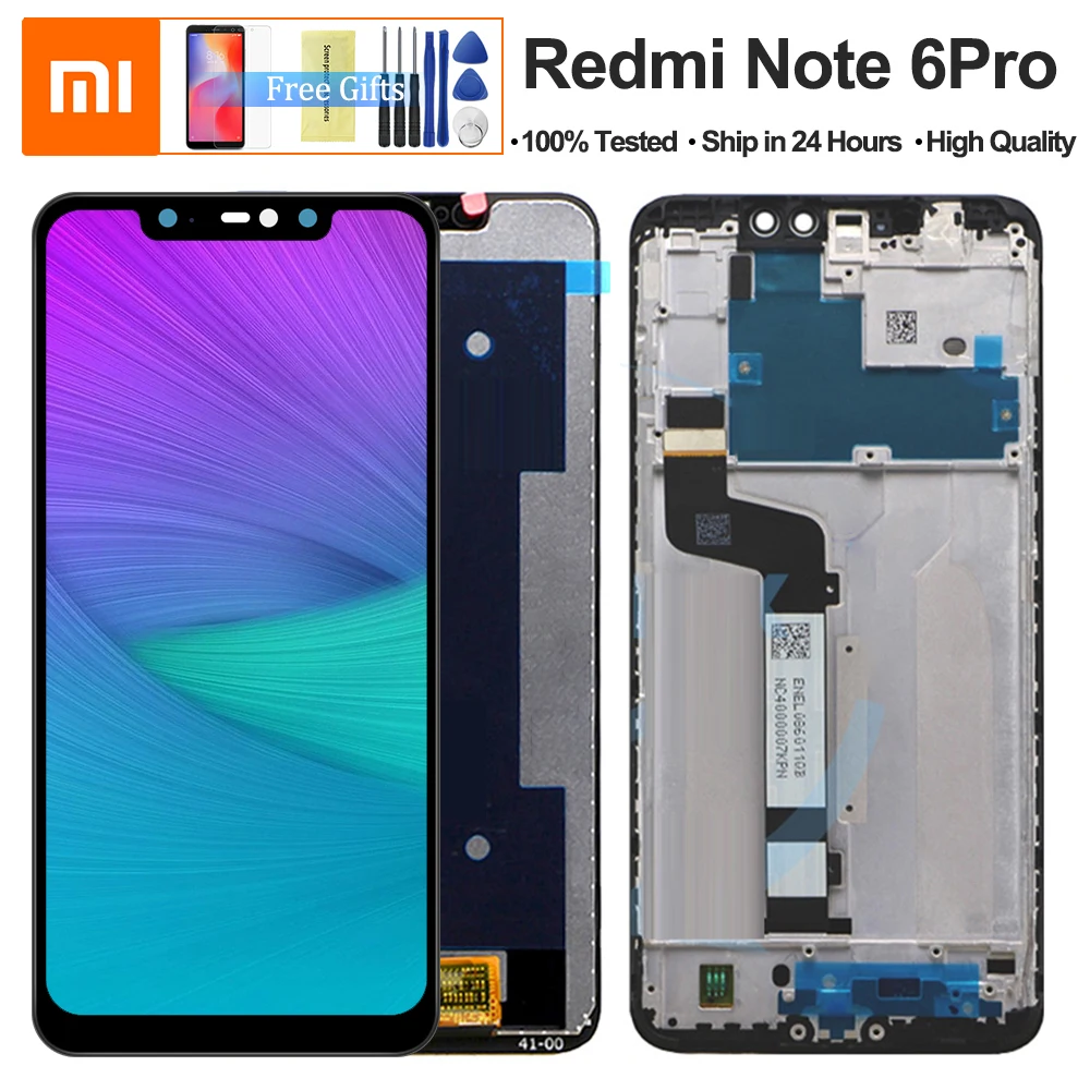 6.26'' for xiaomi redmi note 6 pro Global LCD Display Screen Touch + Frame For redmi note 6 pro Touch Screen Repair Parts
6.26'' for xiaomi redmi note 6 pro Global LCD Display Screen Touch + Frame For redmi note 6 pro Touch Screen Repair Parts
