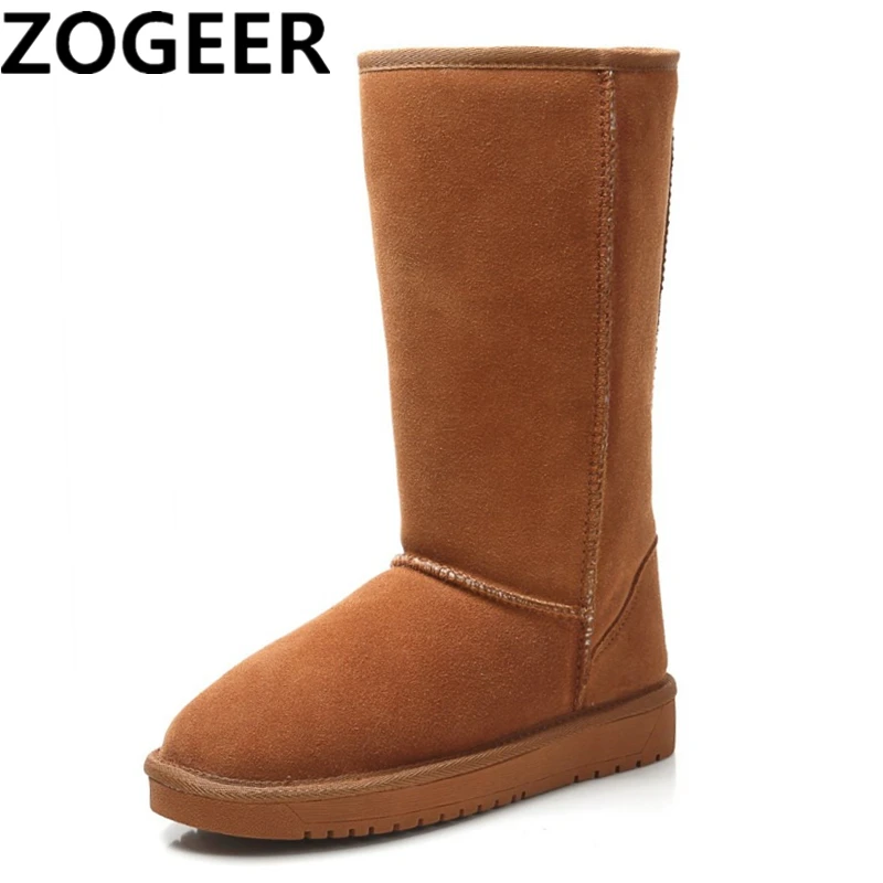 Brand Cow Suede Leather Fur Snow Boots Women Winter Mid-calf Boots For Women Casual Flat Heels black brown non-slip Plush shoes
Brand Cow Suede Leather Fur Snow Boots Women Winter Mid-calf Boots For Women Casual Flat Heels black brown non-slip Plush shoes