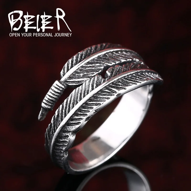 Beier new store 316L Stainless Steel ring top quality hot sale simple feather ring Fashion Jewelry LLBR8-306R
Beier new store 316L Stainless Steel ring top quality hot sale simple feather ring Fashion Jewelry LLBR8-306R