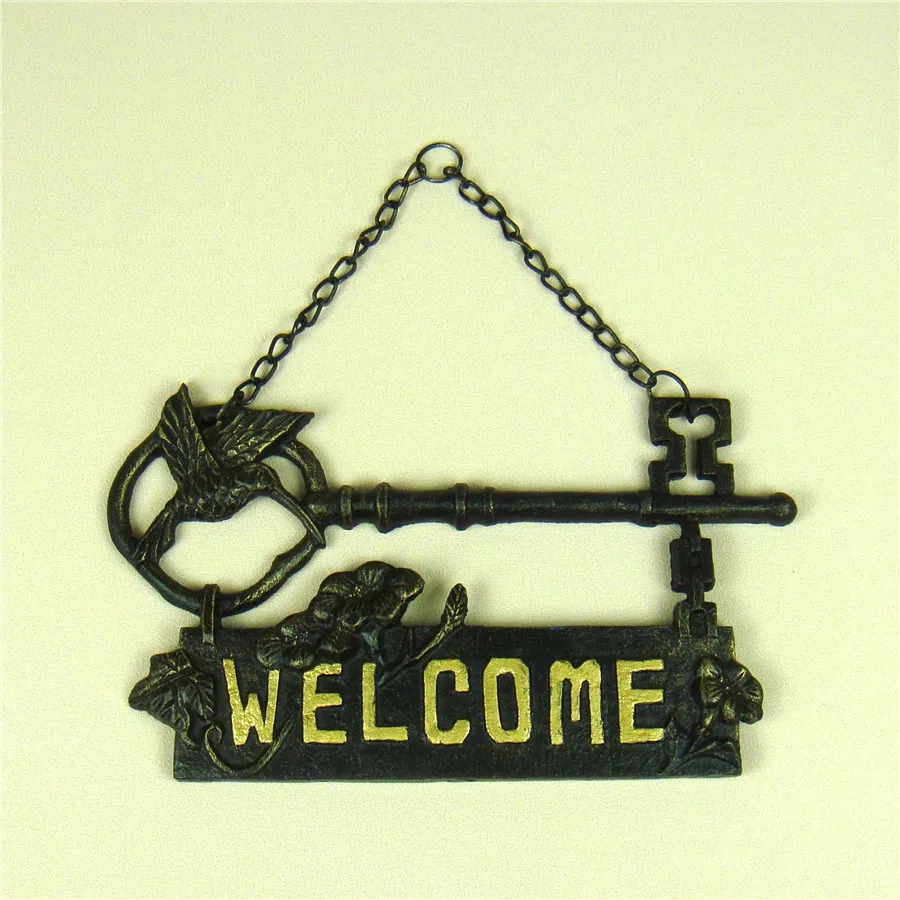Pig Iron Hummingbird Welcome Sign Door Hanging Metal Antique Key Model Greeting Tablet Home Art Decoration Craft Collection
Pig Iron Hummingbird Welcome Sign Door Hanging Metal Antique Key Model Greeting Tablet Home Art Decoration Craft Collection