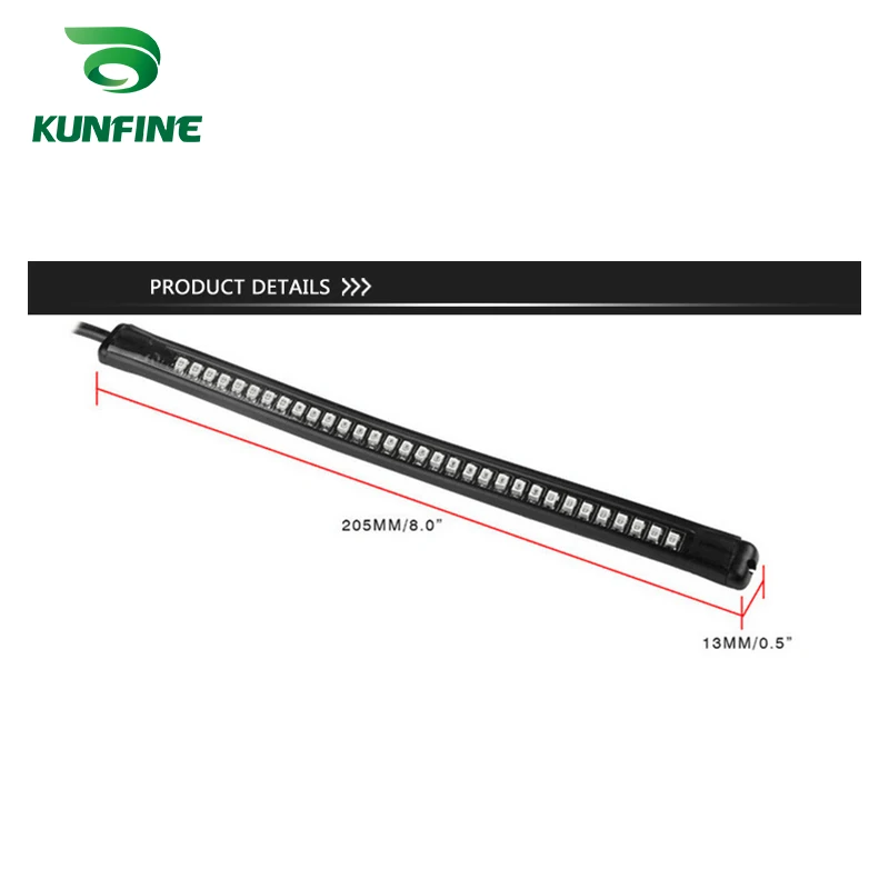 KUNFINE 4PCS Universal Motorcycle LED Turn Signal Indicators light Blinkers Flexible Bendable Amber Light 3 (7) K