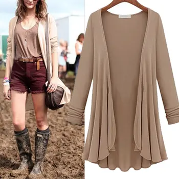 2020 NEW Women Fashion Cotton Top Thin Blouse Long Sleeve Summer Cardigan Sweater Coat Big Size Flounce Plus Size
2020 NEW Women Fashion Cotton Top Thin Blouse Long Sleeve Summer Cardigan Sweater Coat Big Size Flounce Plus Size