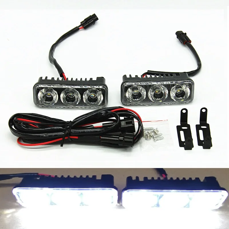 50 SETS Car LED Turn Signal DRL 9W Daytime Running Turn Lights Fog Lamp White Car daylight bar Source 12V
50 SETS Car LED Turn Signal DRL 9W Daytime Running Turn Lights Fog Lamp White Car daylight bar Source 12V