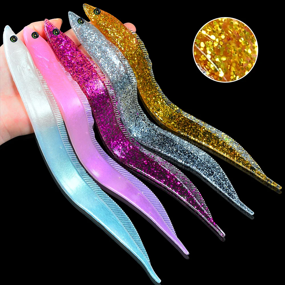 5pc/Lot Jigs Soft Lures Hair Tail soft Baits Handmade Fishing Bait 5 Colors Fishing Lures 28cm/19.5g Ribbon Fish Artificial Bait 4 5pc/Lot Jigs Soft Lures Hair Tail soft Baits Handmade Fishing Bait 5 Colors Fishing Lures 28cm/19.5g Ribbon Fish Artificial Bait 10