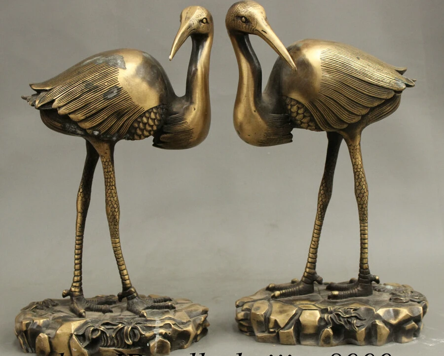 JP S0606 12" FengShui Chinese Bronze Longevity Birds 2 Red-Crowned Crane Copper Statue Discount35%
JP S0606 12" FengShui Chinese Bronze Longevity Birds 2 Red-Crowned Crane Copper Statue Discount35%