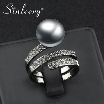 SINLEERY Vintage Gray Simulated Pearl Rings Size 6 7 8 9 Female Wedding Party Jewelry 2020 New Style JZ558 SSG
SINLEERY Vintage Gray Simulated Pearl Rings Size 6 7 8 9 Female Wedding Party Jewelry 2020 New Style JZ558 SSG