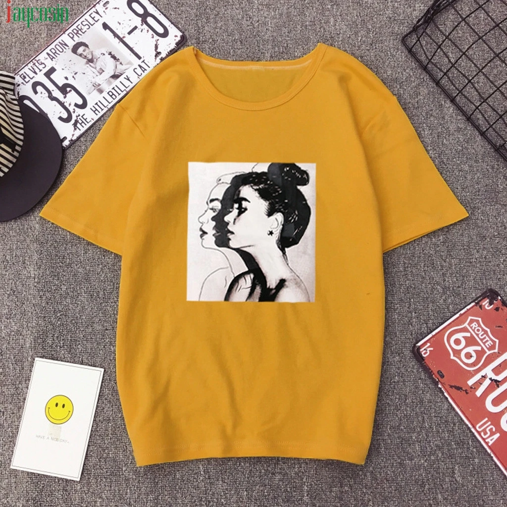 JAYCOSIN New Fashion T shirt Woman Spring Summer Girls Print Short Sleeve O Neck Spandex Women Top Slim Fit Soft Women Tshirt
JAYCOSIN New Fashion T shirt Woman Spring Summer Girls Print Short Sleeve O Neck Spandex Women Top Slim Fit Soft Women Tshirt